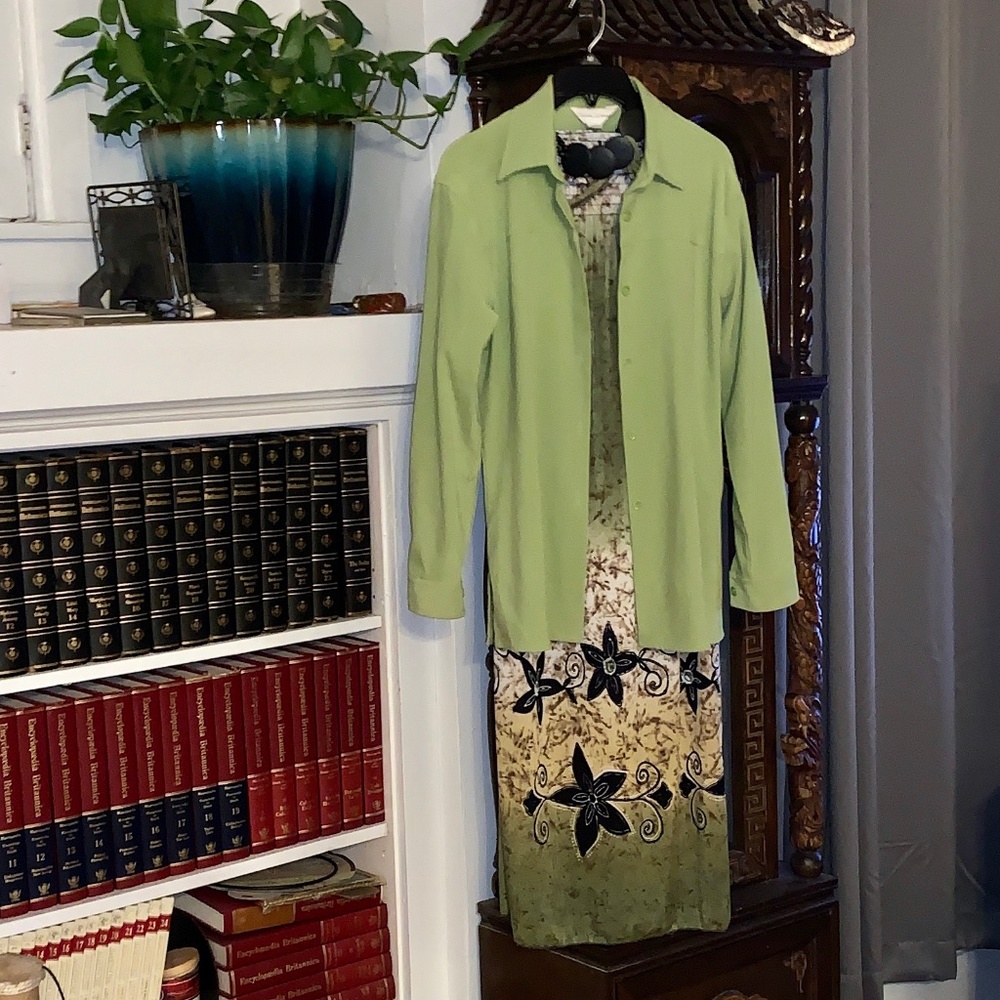 Styled 2 PCS includes Maxi Dress with Casual Corner Blazer Jacket
